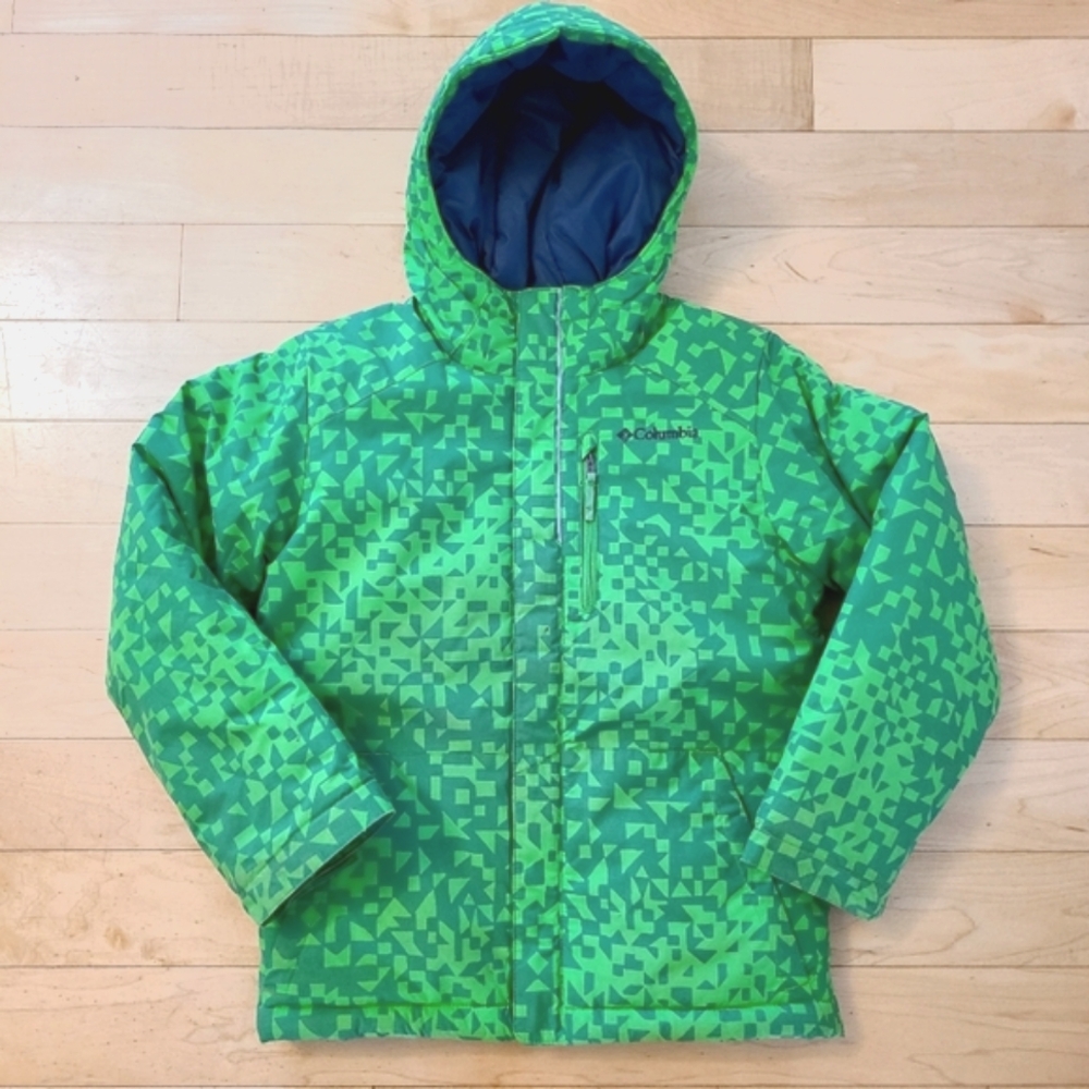 Columbia Green Patterned Kids Jacket